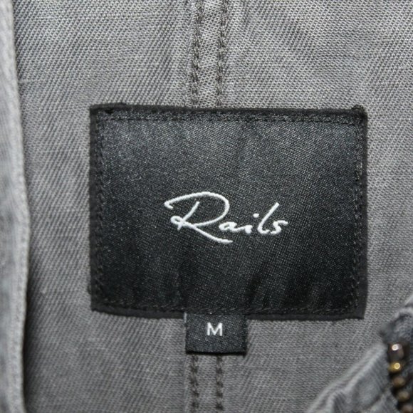 Rails Collins Jacket Pine Green Gray Military Style Women's Size Medium H12032 - Picture 7 of 12